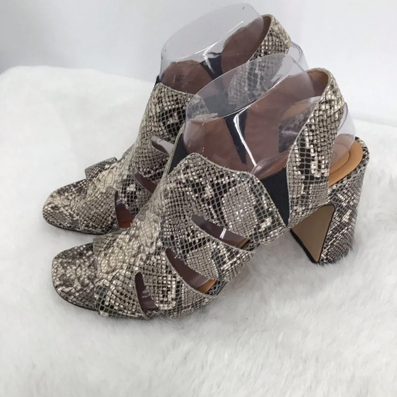 Corso Como Madelina Open Toe Reptile Print Block Heel Slingback NWOT Size 9 - Picture 2 of 10